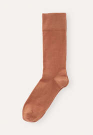 Fein gestrickte Socken, Orange-Lohbraun, webstill