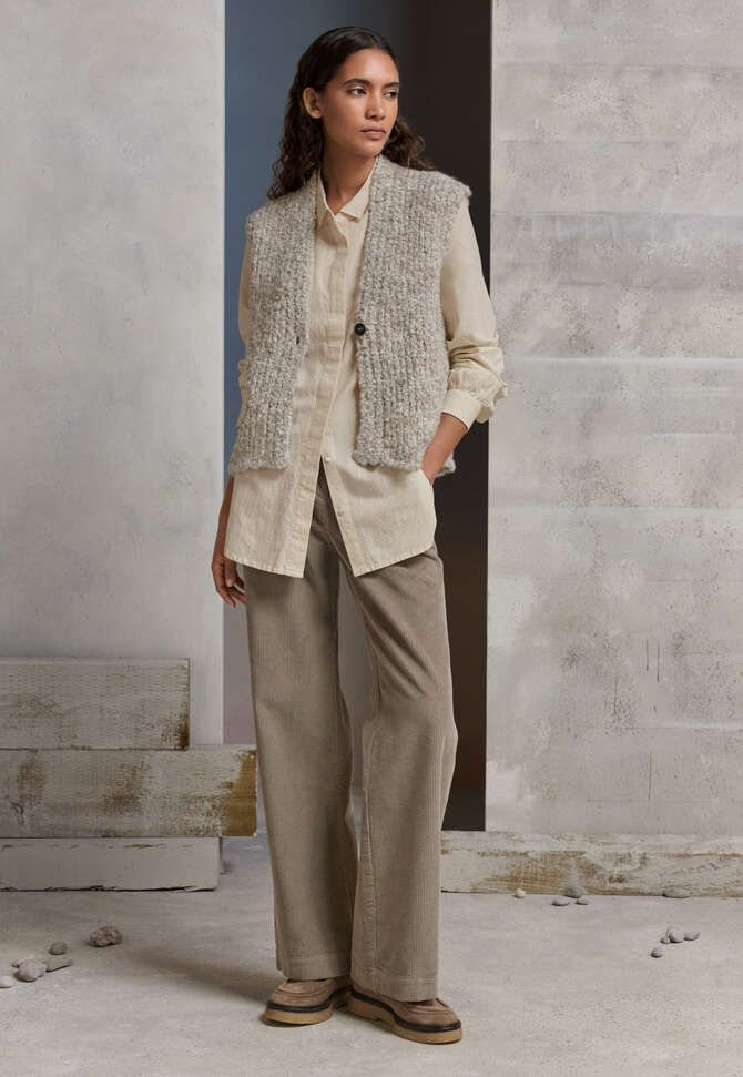 Strickweste, Naturgrau, completeTheLook