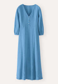 Kleid mit Godets, Marineblau, webstill