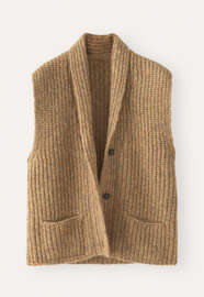 Cardigan mit Schalkragen, Bernstein, webstill