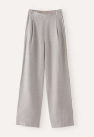 Hose mit glatter Front, Blasses Nerzgrau, webstill