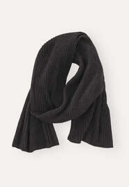 Rippstrickschal, Schwarz meliert, webstill
