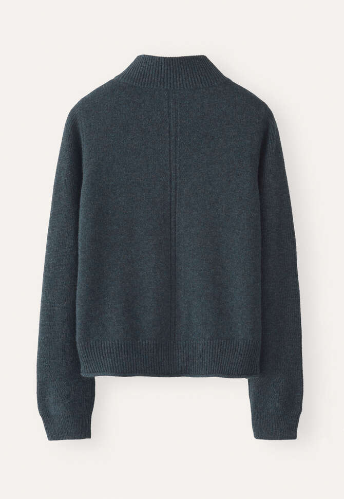 Pullover mit Kn&ouml;pfen, Petrol/Schiefer, completeTheLook