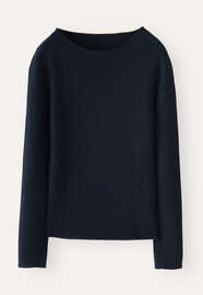 Pullover mit Rundhalsausschnitt, Mitternacht, webstill