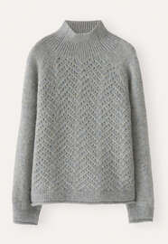 Pullover mit Zopfmuster, Gefrostetes Blau, webstill