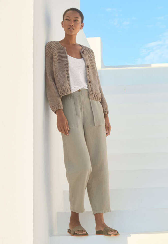 Handgestrickter Cardigan, Taupe, completeTheLook