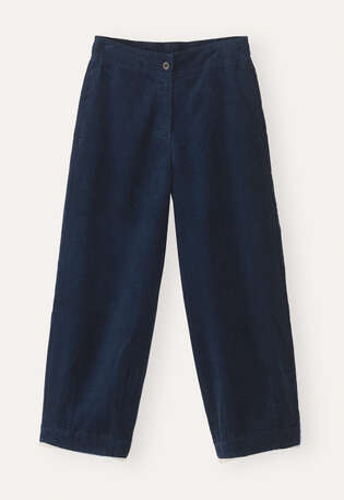 Hose in gek&uuml;rzter L&auml;nge, Tintenblau, webstill