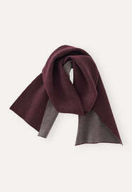 Doppelseitiger Schal, Aubergine, webstill