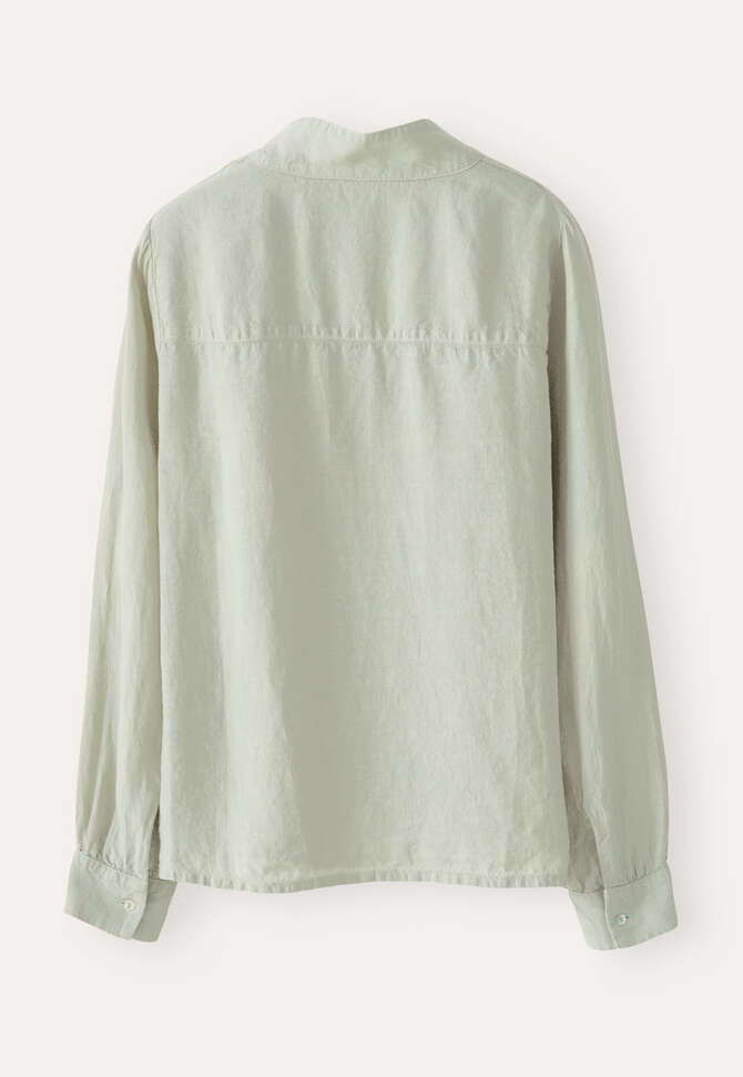Bluse mit Trichterkragen, Blasses Mint, completeTheLook