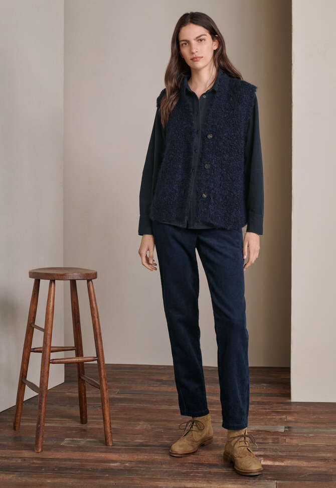 Strickweste, Petrolblau, completeTheLook