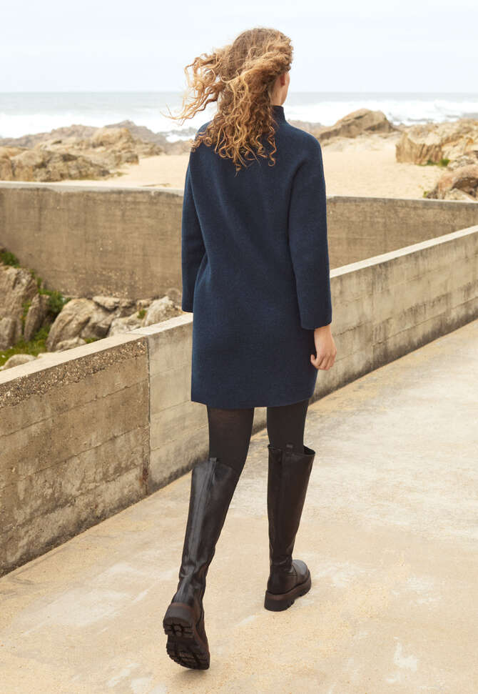 Kleid mit aufgesetzten Taschen, Tintenblau, completeTheLook