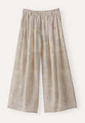 Printed cropped trousers, Pale taupe, webstill