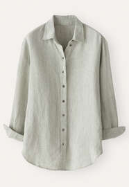Overshirt aus strukturiertem Gewebe, Blasses Salbeigr&uuml;n, webstill