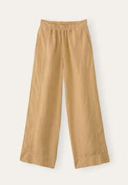 Hose mit weitem Bein, Sandocker, webstill