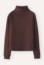 Trichterkragen-Sweatshirt, Portwein, webstill