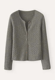 Zopfmuster-Cardigan, Khaki, webstill