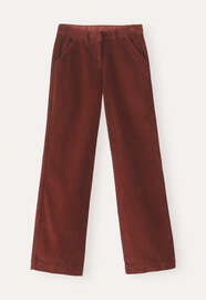 Hose mit weitem Bein, Zartes Granatrot, webstill