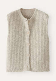 &Auml;rmelloser Cardigan, Blasses Grau, webstill