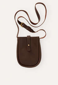 Kleine Schultertasche, Braun, webstill