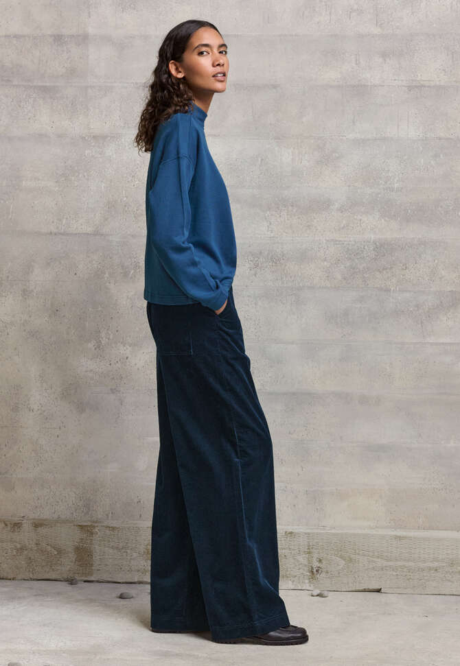 Hose mit geradem Bein, Aquamarinschwarz, completeTheLook