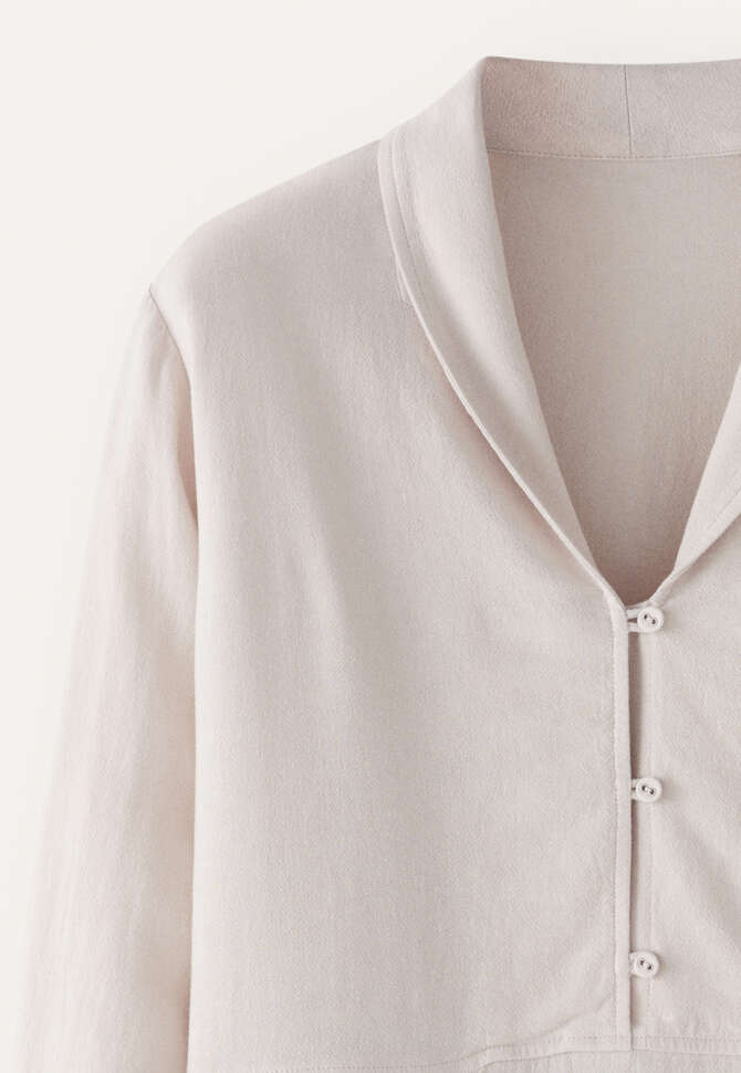Bluse mit Schalkragen, Perle, completeTheLook