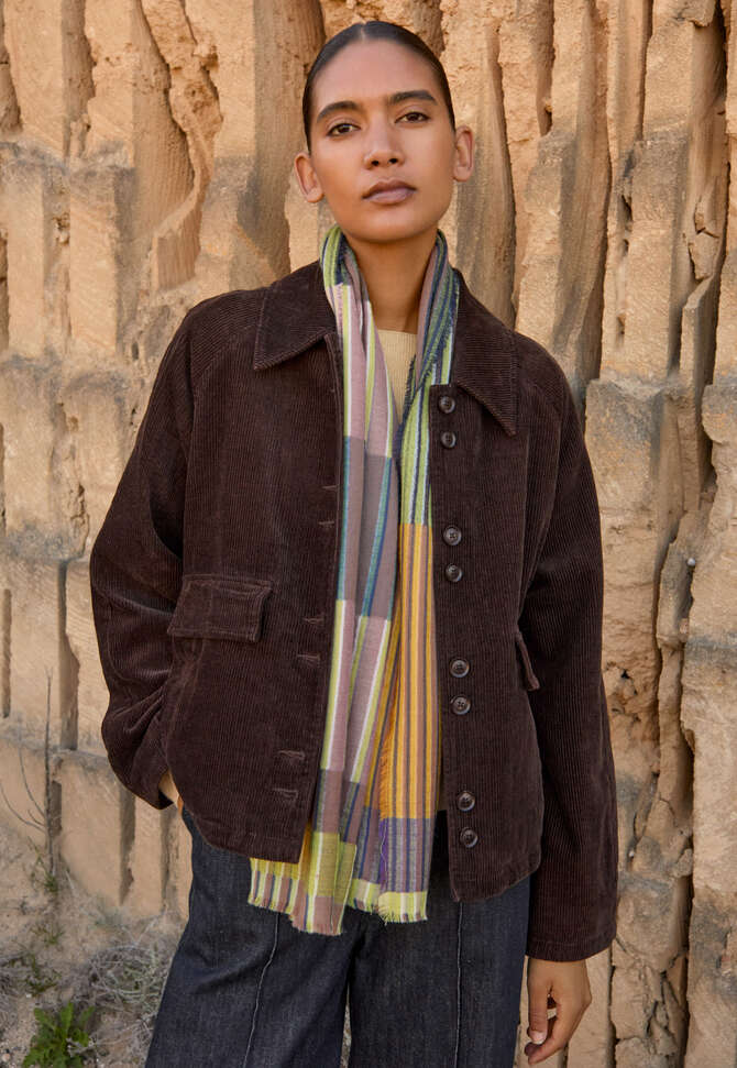 Gestreifter Schal, Mauve/Mint, completeTheLook