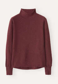 Pullover mit hohem Kragen, Cranberry, webstill
