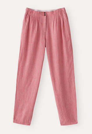 Schmal zulaufende Hose, Korallenrot, webstill
