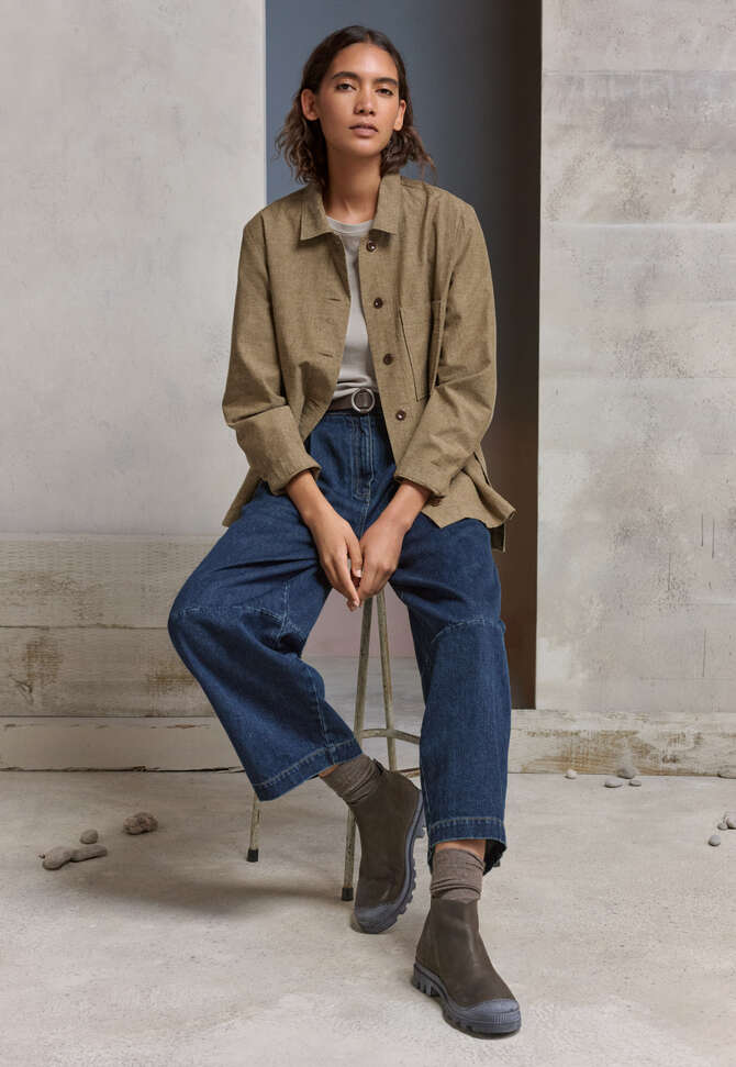 Strukturiertes Overshirt, Olives Lohbraun, completeTheLook