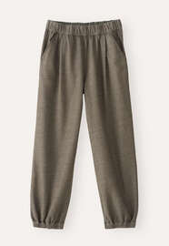 Hose im Jogging-Stil, Khaki/Rehbraun, webstill