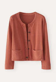 Jersey-Jacke, Chiliorange, webstill