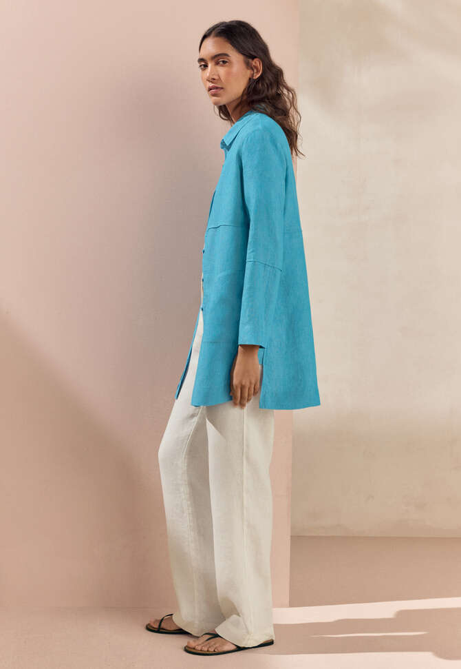 Lange Bluse, T&uuml;rkis, completeTheLook