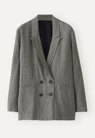 Zweireihige Jacke, Monochrom, webstill