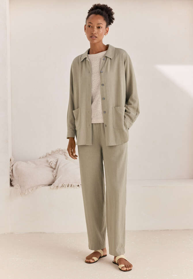 Hose mit Gummizug, Getrockneter Salbei, completeTheLook