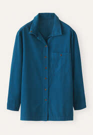 Bluse mit Trichterkragen, Dunkles Marineblau, webstill