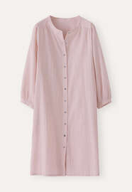 Fein gestreiftes Kleid mit Kn&ouml;pfen, Zartes Rosa, webstill