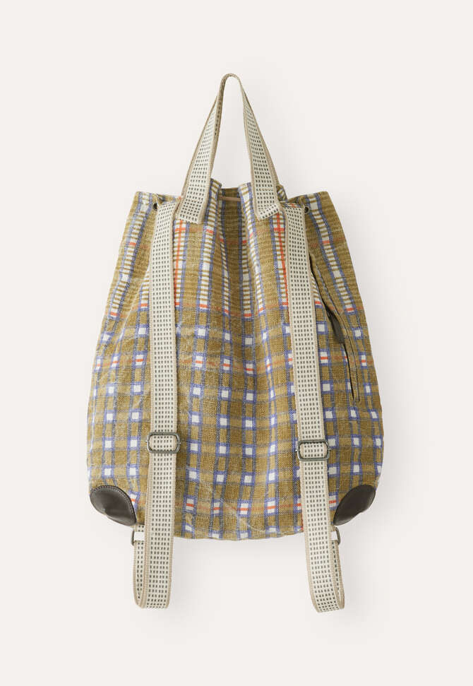 Karierter Rucksack, Oliv, completeTheLook
