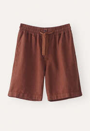 Shorts mit gebundener Taille, Rostbraun, webstill