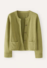 Jersey-Jacke, Salbei-Weizen, webstill