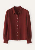 Curved-sleeve blouse, Garnet, webstill
