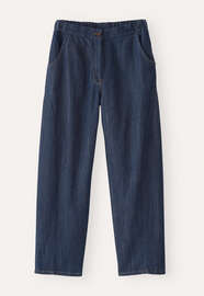 Indigo-gef&auml;rbte Jeans, Dunkel gesp&uuml;lt, webstill