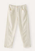 Curved-leg trousers, Cream, webstill