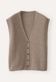 &Auml;rmelloser Cardigan, Rehbraun, webstill