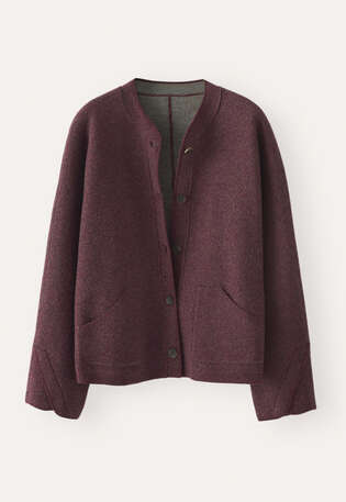 Dolman-Jacke, Aubergine, webstill