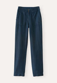 Hose mit geradem Bein, Dunkles Denimblau, webstill