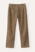 Slim cropped trousers, Taupe brown, webstill