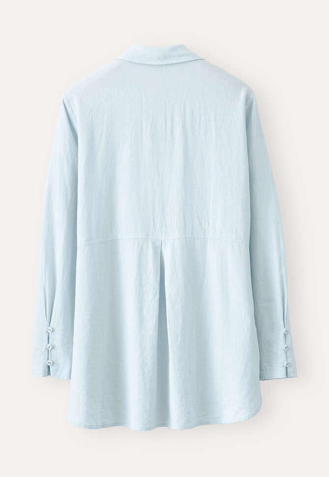 Bluse mit Schalkragen, Chambray, completeTheLook