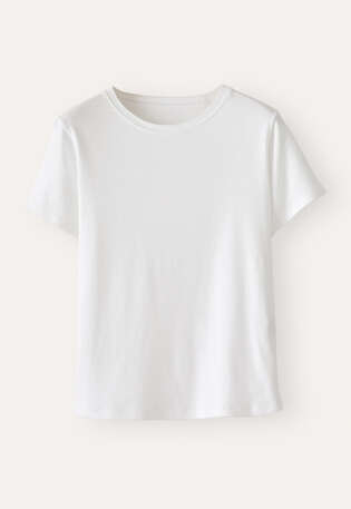 Jersey T-shirt, Wei&szlig;, webstill