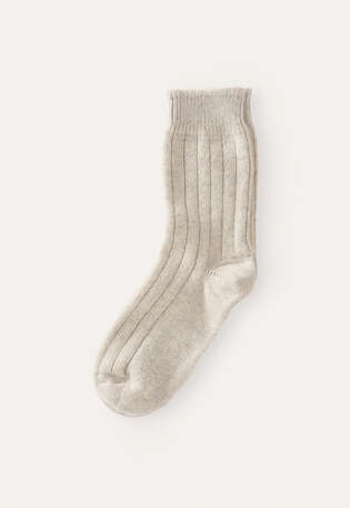 Gerippte Socken, Zartes Grau, webstill