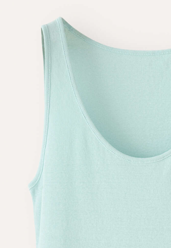 Geripptes Tr&auml;ger-Top, Mint/Aqua, completeTheLook